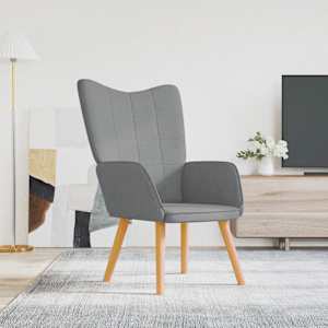 Stol za sproščanje svetlo sivo blago