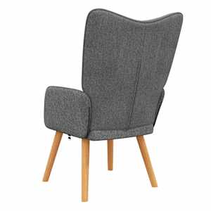 Relaxační křeslo tmavě šedé textil - obrázek 5
