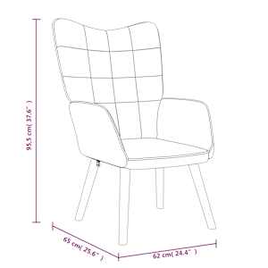 Relaxační křeslo tmavě šedé textil - obrázek 7