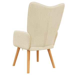 Relaxační křeslo krémové textil - obrázek 5
