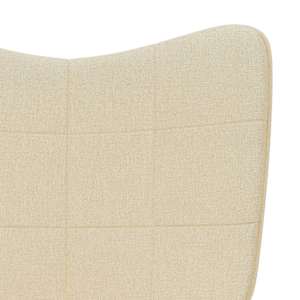 Relaxační křeslo krémové textil - obrázek 6