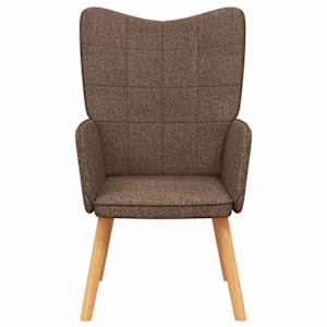 Relaxační křeslo hnědé textil - obrázek 3