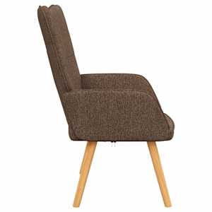 Relaxační křeslo hnědé textil - obrázek 4