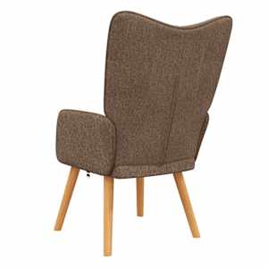 Relaxační křeslo hnědé textil - obrázek 5