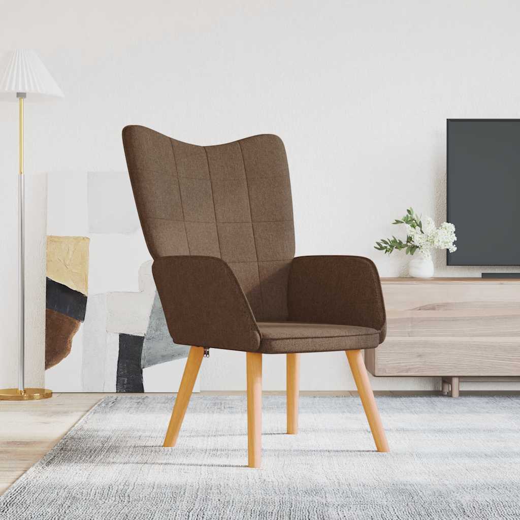 vidaXL Scaun de relaxare, maro, material textil
