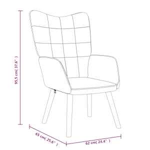 Relaxační židle černá textil - obrázek 8
