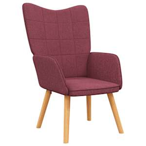 Relaxační křeslo vínové textil - obrázek 2