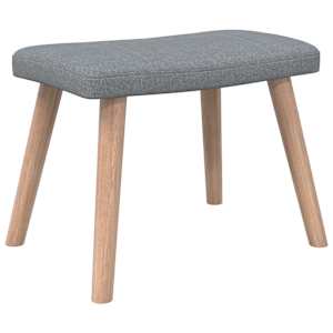 Relaxační křeslo se stoličkou světle šedé textil - obrázek 7