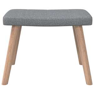 Relaxační křeslo se stoličkou světle šedé textil - obrázek 8