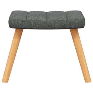 Relaxační křeslo se stoličkou tmavě šedé textil - obrázek 7