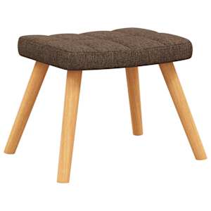 Relaxační křeslo se stoličkou hnědé textil - obrázek 7