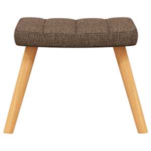 Relaxační křeslo se stoličkou hnědé textil - obrázek 8