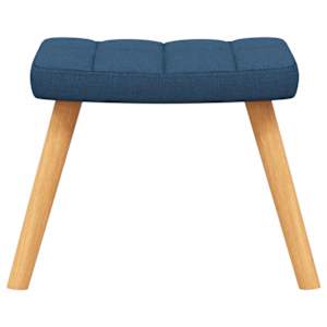 Relaxační křeslo se stoličkou modré textil - obrázek 8