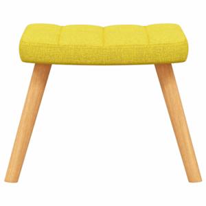 Relaxační křeslo se stoličkou hořčicově žluté textil - obrázek 8