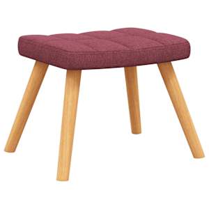 Relaxační křeslo se stoličkou vínové textil - obrázek 7