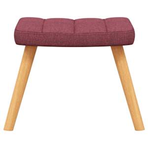 Relaxační křeslo se stoličkou vínové textil - obrázek 8