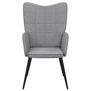 Relaxační židle světle šedá textil - obrázek 4