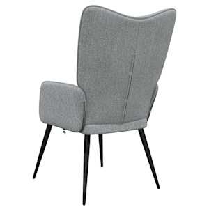Relaxační židle světle šedá textil - obrázek 6