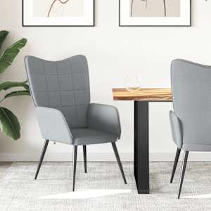 Stol za sproščanje svetlo sivo blago