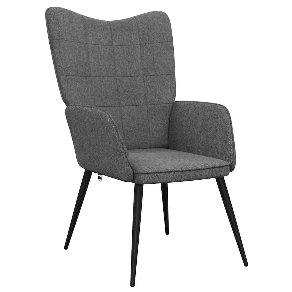 vidaXL Relaxační židle tmavě šedá textil