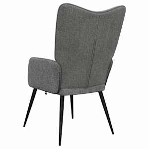 Relaxační židle tmavě šedá textil - obrázek 6