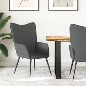 Stol za sproščanje temno sivo blago