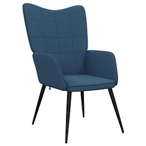 Relaxační židle modrá textil - obrázek 2