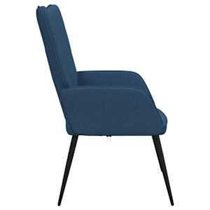 Relaxační židle modrá textil - obrázek 5