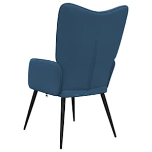 Relaxační židle modrá textil - obrázek 6