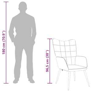 Relaxační židle modrá textil - obrázek 10