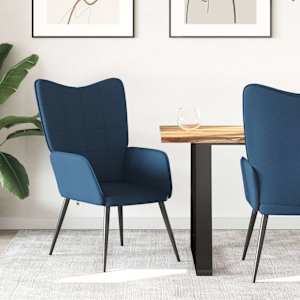 Relaxační židle modrá textil - obrázek 1