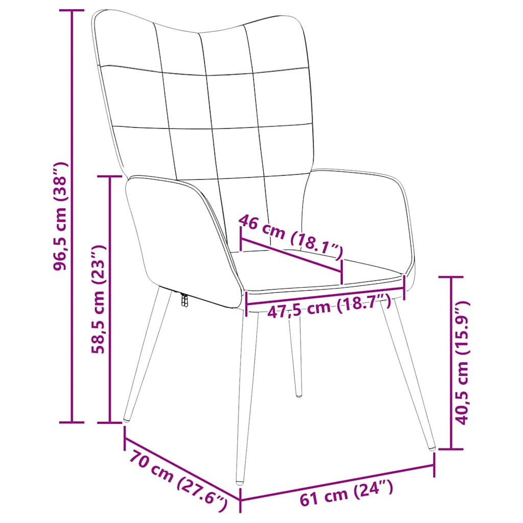 Relaxační židle zelená textil - obrázek 9