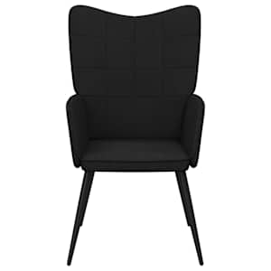 Relaxační křeslo černé textil - obrázek 4