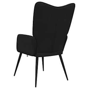 Relaxační křeslo černé textil - obrázek 6