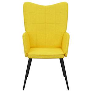 Relaxační židle hořčicově žlutá textil - obrázek 4