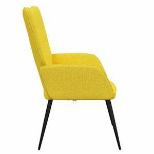 Relaxační židle hořčicově žlutá textil - obrázek 5