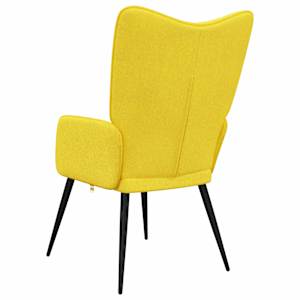 Relaxační židle hořčicově žlutá textil - obrázek 6