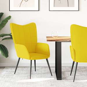 Stol za sproščanje gorčično rumeno blago