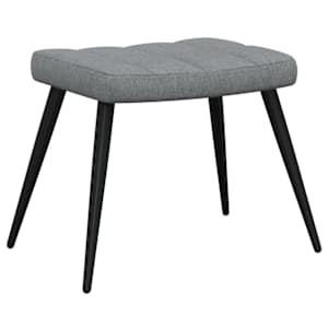 Relaxační židle se stoličkou světle šedá textil - obrázek 7