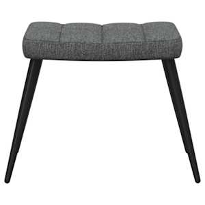 Relaxační židle se stoličkou tmavě šedá textil - obrázek 5