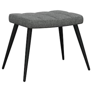 Relaxační židle se stoličkou tmavě šedá textil - obrázek 8