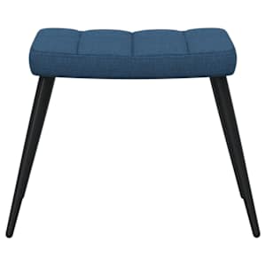 Relaxační židle se stoličkou modrá textil - obrázek 5