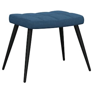 Relaxační židle se stoličkou modrá textil - obrázek 8