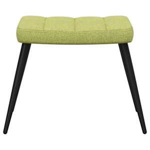 Relaxační židle se stoličkou zelená textil - obrázek 5