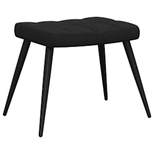 Relaxační židle se stoličkou černá textil - obrázek 8