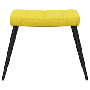 Relaxační židle se stoličkou hořčicová textil - obrázek 5