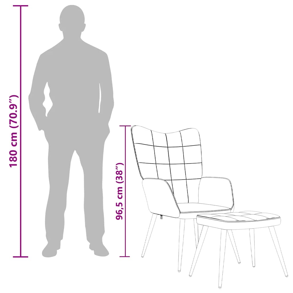 Stol za sproščanje s stolčkom vinsko rdeče blago - slika 13