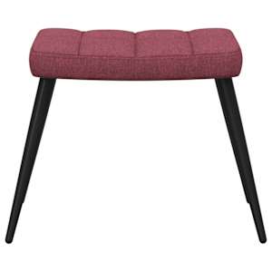 Relaxační židle se stoličkou vínová textil - obrázek 5