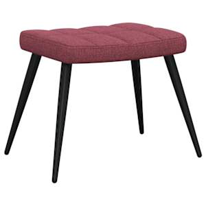 Relaxační židle se stoličkou vínová textil - obrázek 8