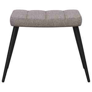 Relaxační židle se stoličkou taupe textil - obrázek 5